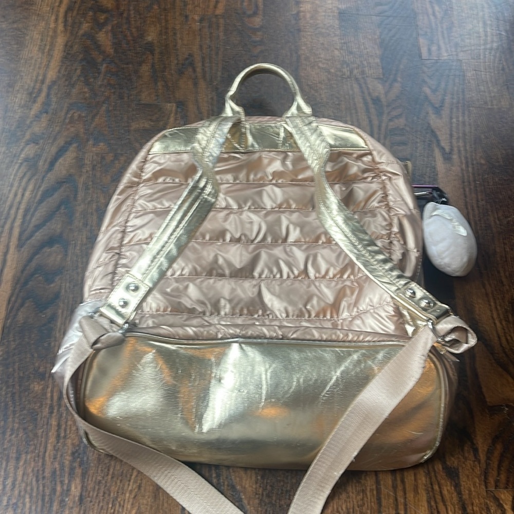 Puffer Backpack- Silver/Rose Gold Back pack. Bari Lynn brand - Picture 4 of 16